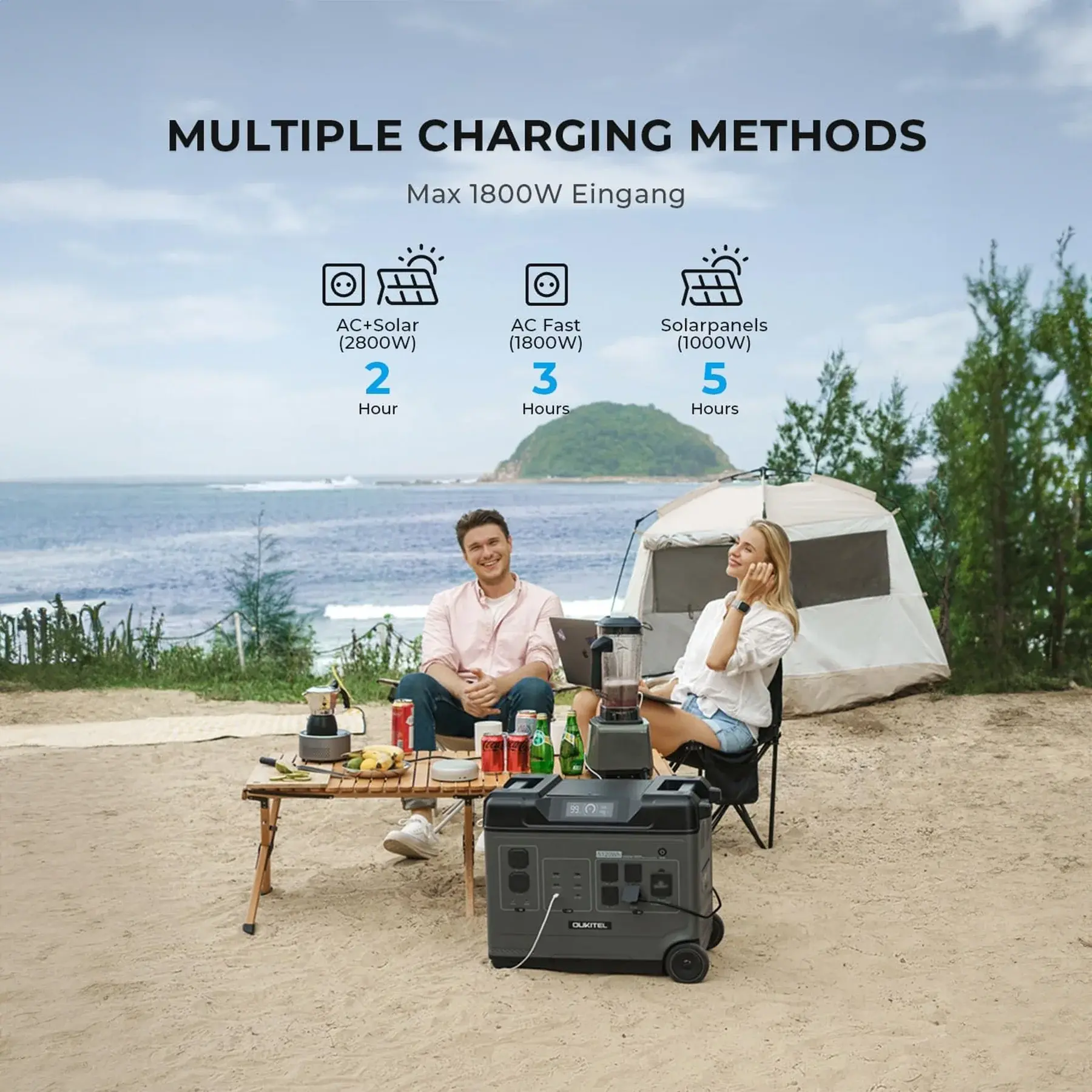 OUKITEL P5000 Portable Power Station 5120Wh/2200W - Image 2