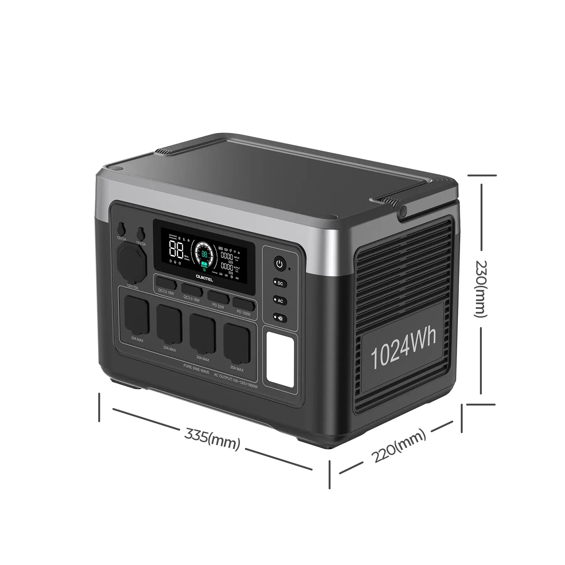 OUKITEL P1000 PLUS Portable Power Station 1800W/1024Wh - Image 3
