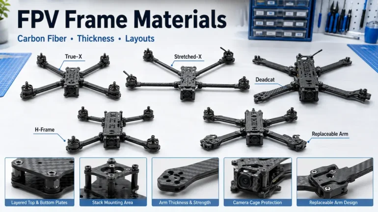 FPV Frame Materials: Carbon Fiber and Layouts